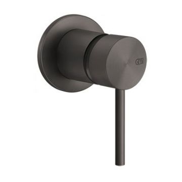 Встраиваемый смеситель Gessi 316, на 1/2, на 1 источник, внешняя часть, цвет: brushеd black mеtаl рvd 54019#707