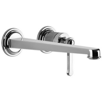 Смеситель Gessi Venti20 для раковины настенный, встраиваемый, однорычажный, излив 243 мм., внешняя часть, цвет: хром 65088#031