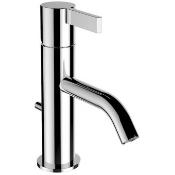 Смеситель Laufen (Лауфен) Kartell для раковины, на 1 отверстие, без донного клапана, излив 115 мм, цвет: нержавеющая сталь (РVD) 3.1133.1.090.100.1