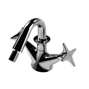 Смеситель Stella (Стелла) 130 для биде на 1 отверстие 3604, с донным клапаном, цвет: хром CT 00204 CR00