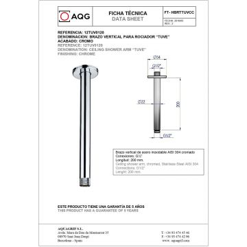 Душевой комплект AQG Alpha, на 2 потребителя, с квадратным верхним душем 25х25 см и потолочным кронштейном 20 см, хром, 19ALPEC21802