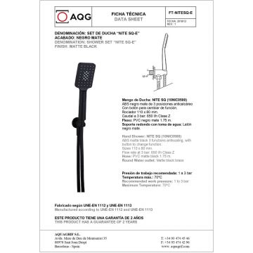 Душевой комплект AQG Alpha, на 2 потребителя, с квадратным верхним душем 25х25 см и потолочным кронштейном 20 см, черный матовый, 19ALPEC21805