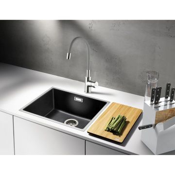 Смеситель для кухни AQG WOLLOBY, с гибким серым изливом, цвет хром 05WOL570GR