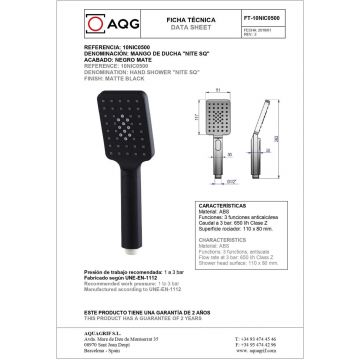 Душевой комплект AQG Bold, на 2 потребителя, с квадратным верхним душем 25х25 см и потолочным кронштейном 35 см, черный матовый, 19BOLEC21705