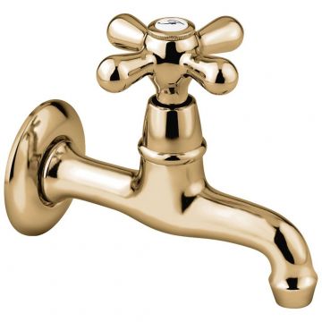 Кран для раковины Emmevi (Эммеви) Deco Classic, настенный одновентильный (излив 12 см) цвет бронза 12006/BR