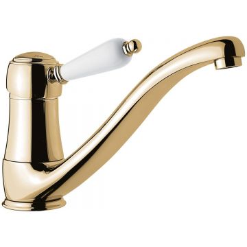 Смеситель для кухни Emmevi (Эммеви) Laguna, однорычажный(поворотный излив 24 см), без донного клапана, цвет бронза 40067/BR