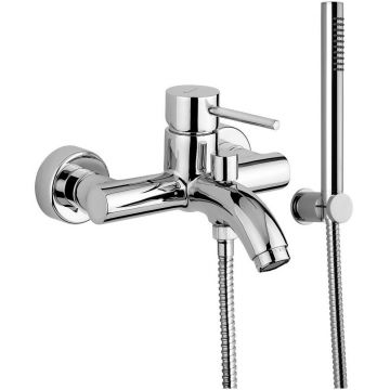 смеситель для ванны Emmevi (Эммеви) Piper, однорычажный(излив 17,6 см), с набором для душа, цвет золото 45001B/OR