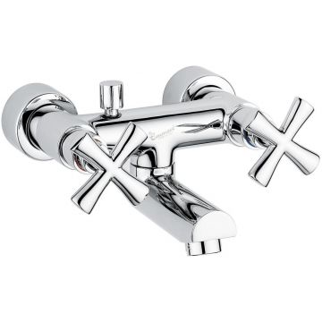 Смеситель для ванны Emmevi (Эммеви) Spirit New, двухвентильный (излив 17,1 см), без набора для душа, цвет брашированное золото 31001/ORS