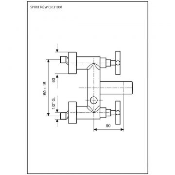 Смеситель для ванны Emmevi (Эммеви) Spirit New, двухвентильный (излив 17,1 см), без набора для душа, цвет брашированное золото 31001/ORS