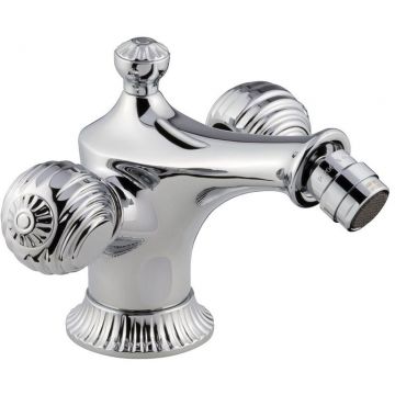 Смеситель для биде Emmevi (Эммеви) The One Cloe, с донным клапаном, металлические ручки, цвет хром 98004/CR