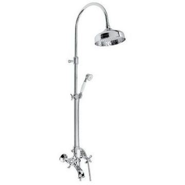 Душевая колонна Emmevi (Эммеви), с ручками-крестиками (старый арт. 1261181), регулируемая по высоте 125-163 с 1261194/BO