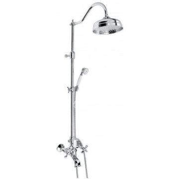 Душевая колонна Emmevi (Эммеви), с ручками-крестиками, регулируемая по высоте 91,6-142,6 см с изливом 1261118/BR