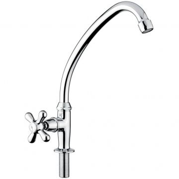 Кран одновентильный Emmevi Deco Classic, поворотный излив 18 см, хром, 12060/CR