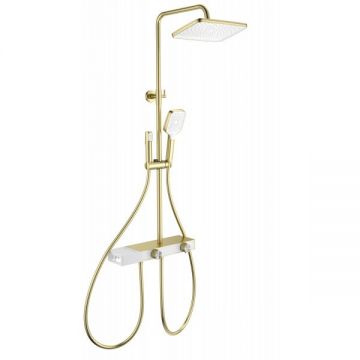 Душевая система с термостатом Wonzon and Woghand (Вонзон И Вогханд) , Брашированное золото WW-B4161-BG