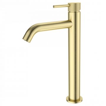 Смеситель для раковины высокий Wonzon and Woghand (Вонзон И Вогханд) , Брашированное золото WW-H1062-BG