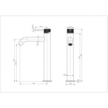 Смеситель для раковины высокий Wonzon and Woghand (Вонзон И Вогханд) , Белый матовый WW-H1062-MW