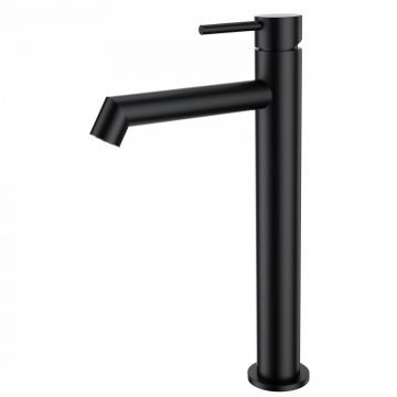 Смеситель для раковины высокий Wonzon and Woghand (Вонзон И Вогханд) , Черный матовый WW-H1064-MB