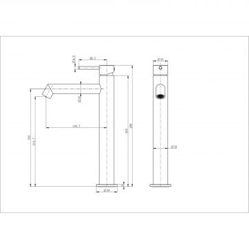 Смеситель для раковины высокий Wonzon and Woghand (Вонзон И Вогханд) , Белый матовый WW-H1064-MW
