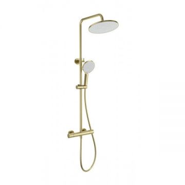 Душевая система с термостатом Wonzon and Woghand (Вонзон И Вогханд) , Брашированное золото WW-B3013-T1-BG