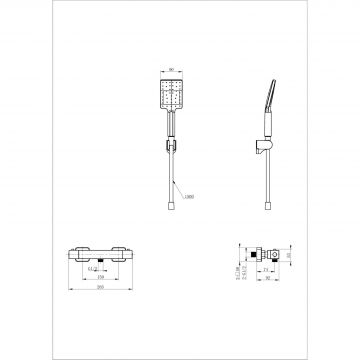 Смеситель для душа с термостатом Wonzon and Woghand (Вонзон И Вогханд) , Хром WW-B2026-A-CR