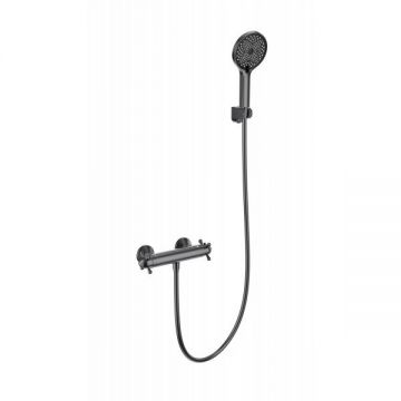 Смеситель для душа с термостатом Wonzon and Woghand (Вонзон И Вогханд) , Темный графит WW-B2048-A-BGG