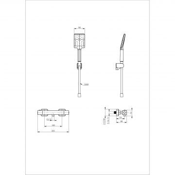 Смеситель для душа с термостатом Wonzon and Woghand (Вонзон И Вогханд) , Хром WW-B2062-A-CR