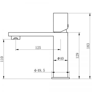 Смеситель для раковины Wonzon and Woghand (Вонзон И Вогханд) , Брашированное золото WW-101-BG
