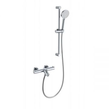 Смеситель для ванны с душевым гарнитуром и термостатом Wonzon and Woghand (Вонзон И Вогханд) , Хром WW-C2002-A-CR