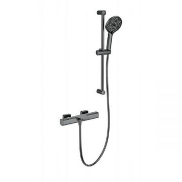 Смеситель для ванны с душевым гарнитуром и термостатом Wonzon and Woghand (Вонзон И Вогханд) , Темный графит WW-C2017-A-BGG