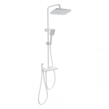 Душевая система с термостатом Wonzon and Woghand (Вонзон И Вогханд) , Белый матовый WW-B4132-A-MW