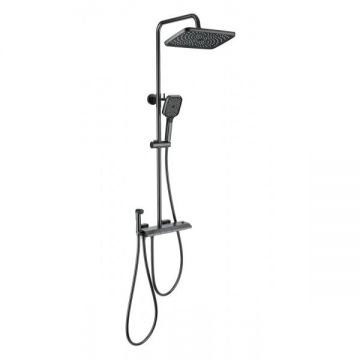 Душевая система с термостатом Wonzon and Woghand (Вонзон И Вогханд) , Темный графит WW-B4132-A-BGG