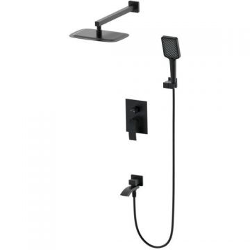 Душевая система встраиваемая Wonzon and Woghand (Вонзон И Вогханд) , Черный матовый WW-88939009A-MB