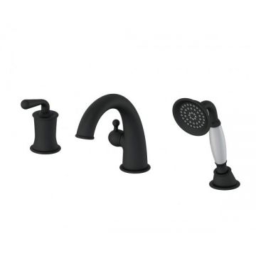 Смеситель на борт ванны Wonzon and Woghand (Вонзон И Вогханд) , Черный матовый WW-88659008-MB