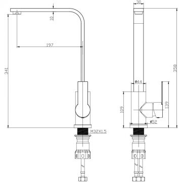 Смеситель для кухни Wonzon and Woghand (Вонзон И Вогханд) , Белый матовый WW-AE4550-MW