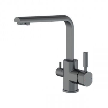 Смеситель для кухни с подключением фильтра Wonzon and Woghand (Вонзон И Вогханд) , Темный графит WW-88458003-BGM