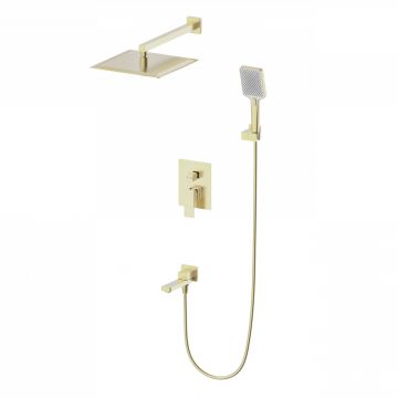 Душевая система встраиваемая Wonzon and Woghand (Вонзон И Вогханд) , Брашированное золото WW-88087068-BG