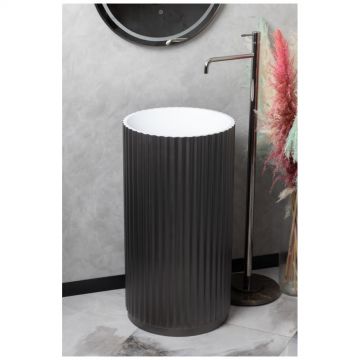 Смеситель Богеме (Boheme) для умывальника напольный Uno Chrome 107-CR
