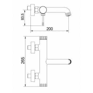 Смеситель для ванны HansenPro (ХансенПро) HL30098-P Графит