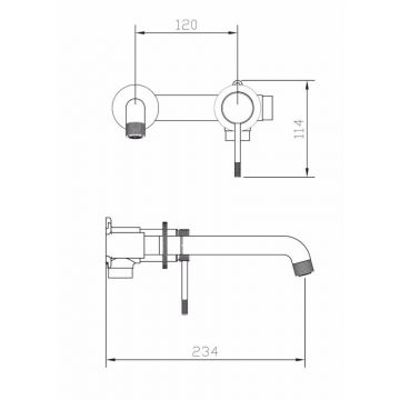 Смеситель встроенный HansenPro (ХансенПро) HL12098-P Графит