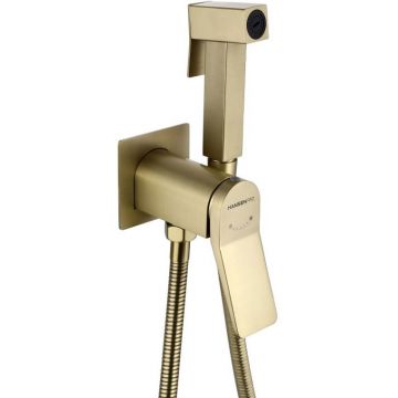 Смеситель встраиваемый HansenPro (ХансенПро) HL60099-D с гигиеническим душем Матовое Золото