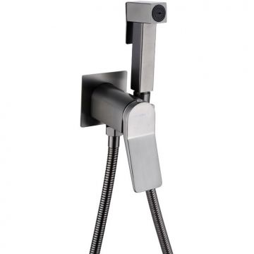 Смеситель встраиваемый HansenPro (ХансенПро) HL60099-P с гигиеническим душем Графит