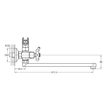 Смеситель для ванны G.Lauf QFR7-C722, хром