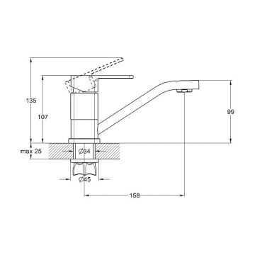 Смеситель для кухни G.Lauf GOR4-B058KW, белый