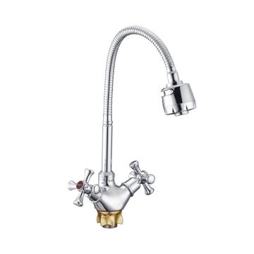 Смеситель для кухни с гибким изливом и режимом душ G.Lauf QTZ4-E827, хром