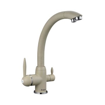 Смеситель для кухни с подключением фильтра G.Lauf (Глауф) GOP18-A093KS, песочный