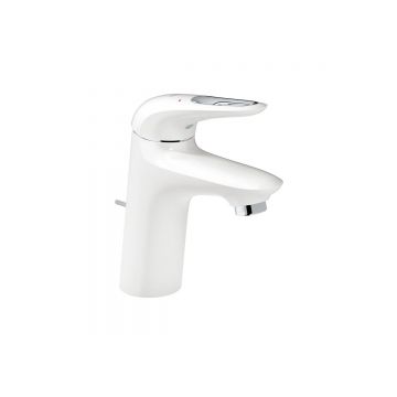 Смеситель для раковины Grohe (Гроэ) Eurostyle с донным клапаном и энергосберегающим картриджем, белая луна 23374LS3