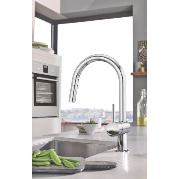 Смеситель для кухни Grohe Minta с выдвижным изливом, хром 32321002