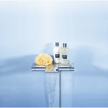 Смеситель для ванны Grohe (Гроэ) Grohtherm 2000 New с полочкой, термостатический, хром 34464001