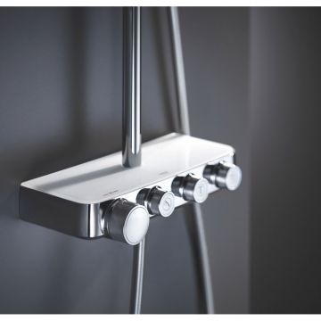 Душевая система Grohe (Гроэ) Euphoria SmartControl 310 DUO Cube с термостатом, белая луна 26508LS0