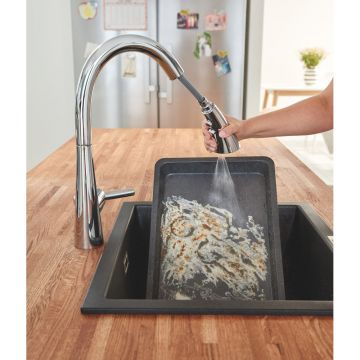 Смеситель для кухни Grohe (Гроэ) Zedra с выдвижной лейкой, хром 32294002
